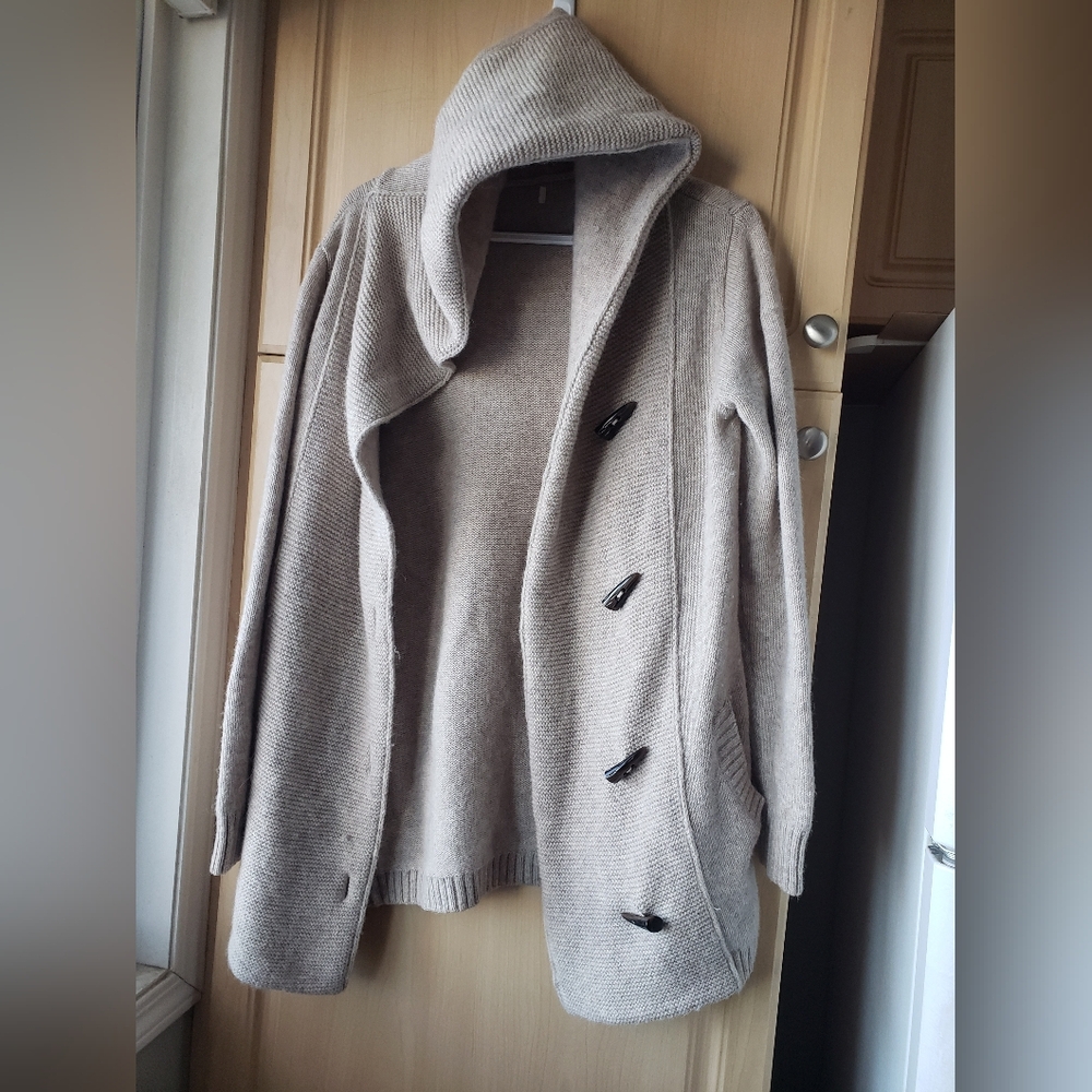 Cozy Hooded Cardigan with Toggle Buttons